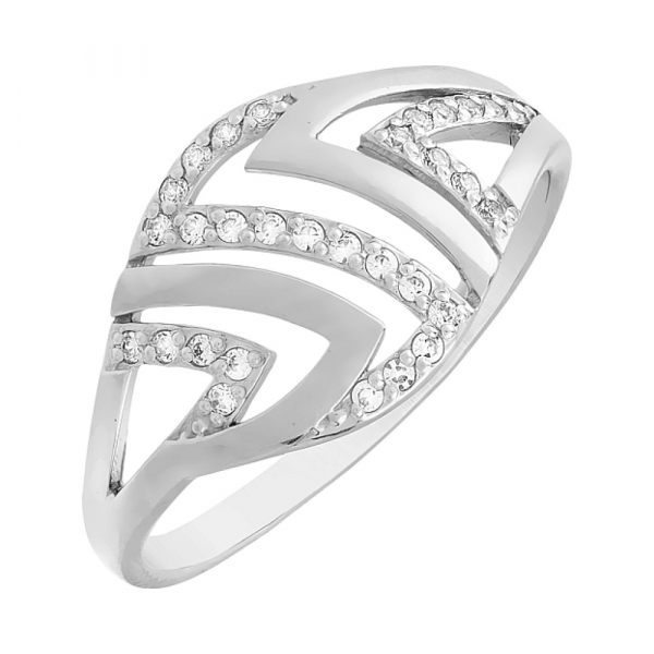 Золотое кольцо с фианитом № 80284