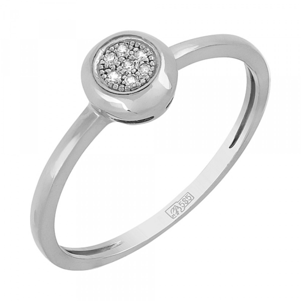 Золотое кольцо с бриллиантом № 113873