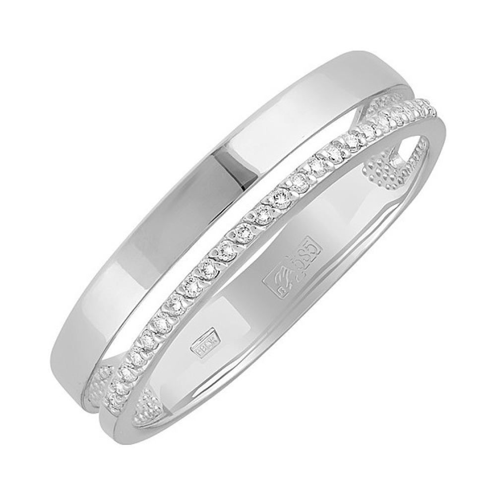 Золотое кольцо с бриллиантом № 128528