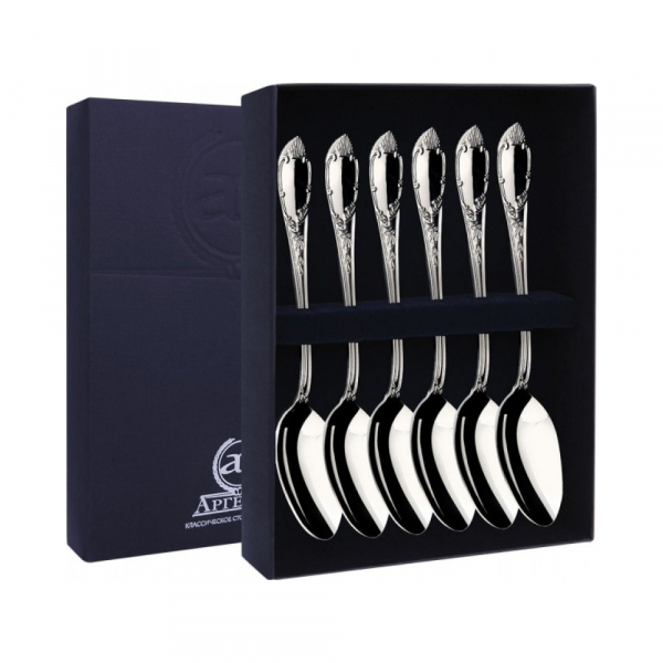 Набор 6 серебряных чайных ложек «Престиж»