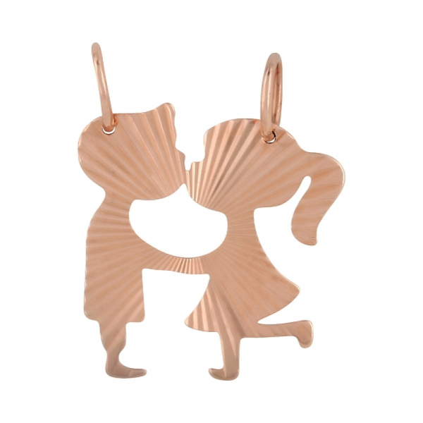 Золотая подвеска без камня с алмазкой № 85587