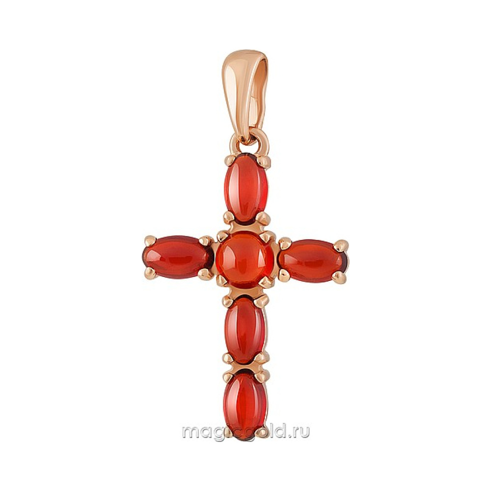 Золотая подвеска с гранатом № 159036