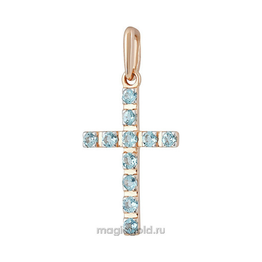 Золотая подвеска с топазом № 139860