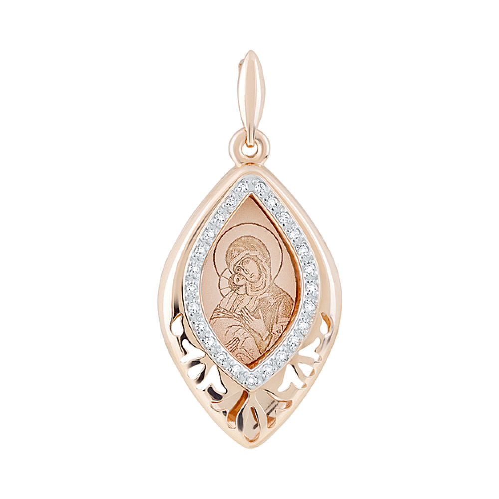 Икона с фианитами и лазерной гравировкой № 127106