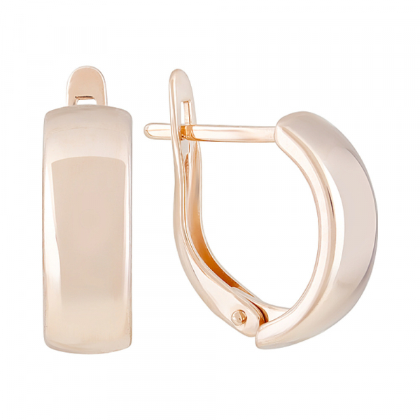 Золотые серьги без камня № 124311