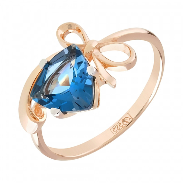 Золотое кольцо с топазом № 110925