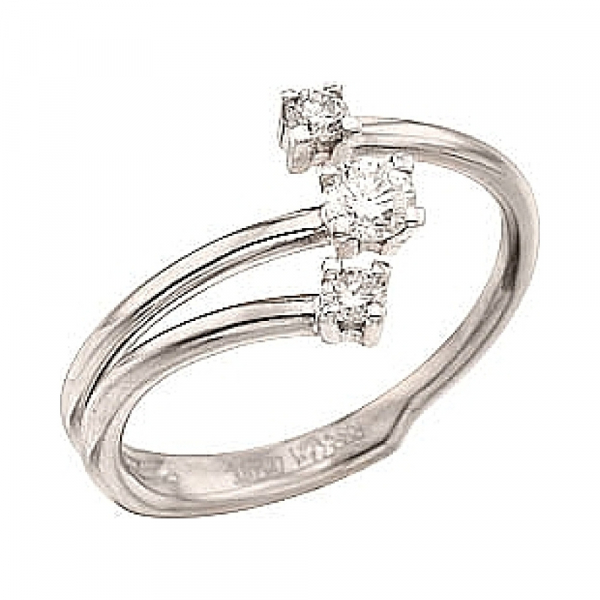 Золотое кольцо с бриллиантом № 105260