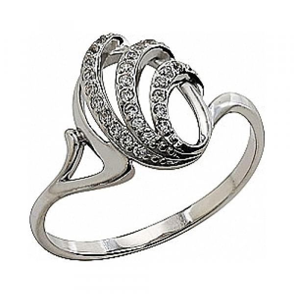 Золотое кольцо с фианитом № 79415