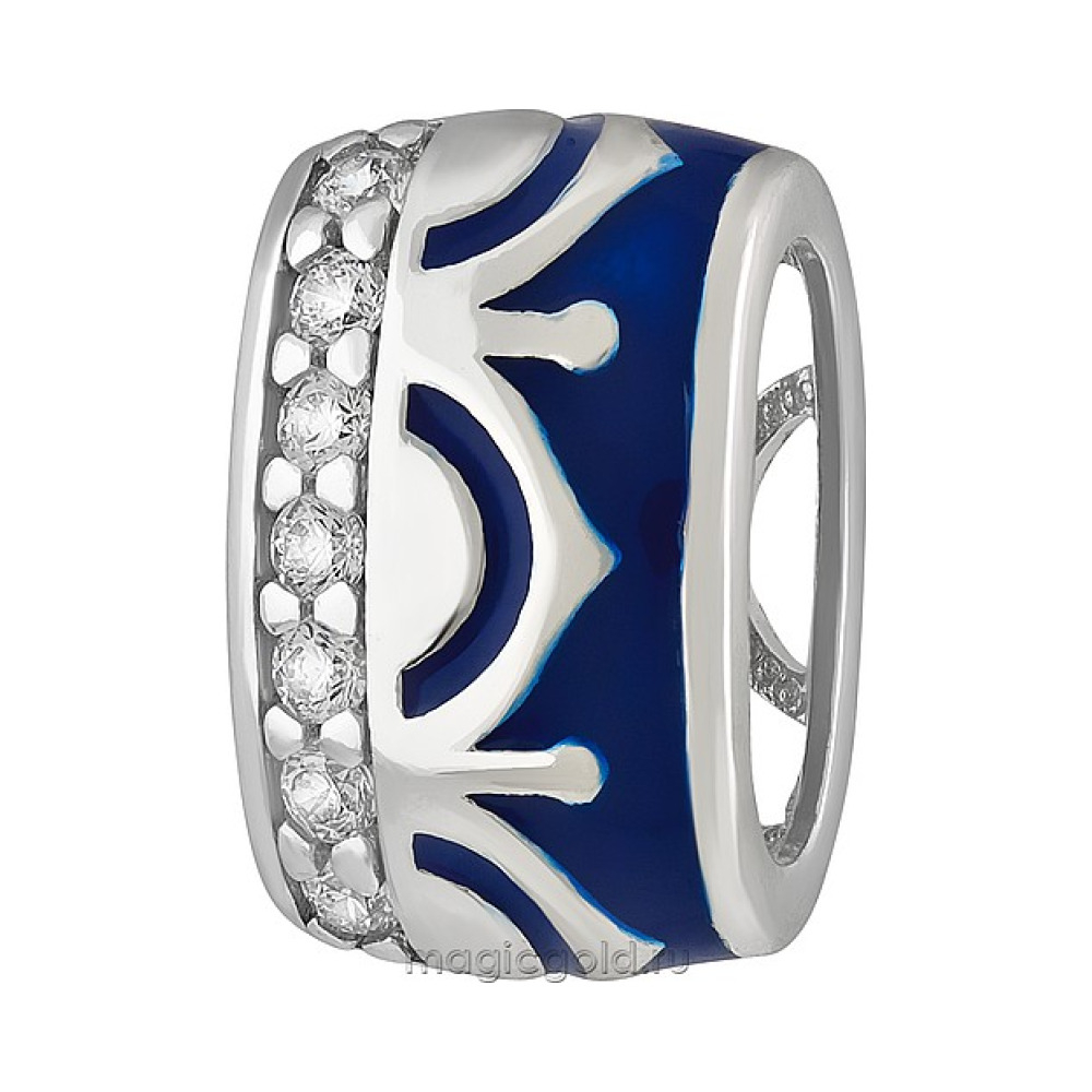 Серебряная подвеска с эмалью и фианитом № 135909