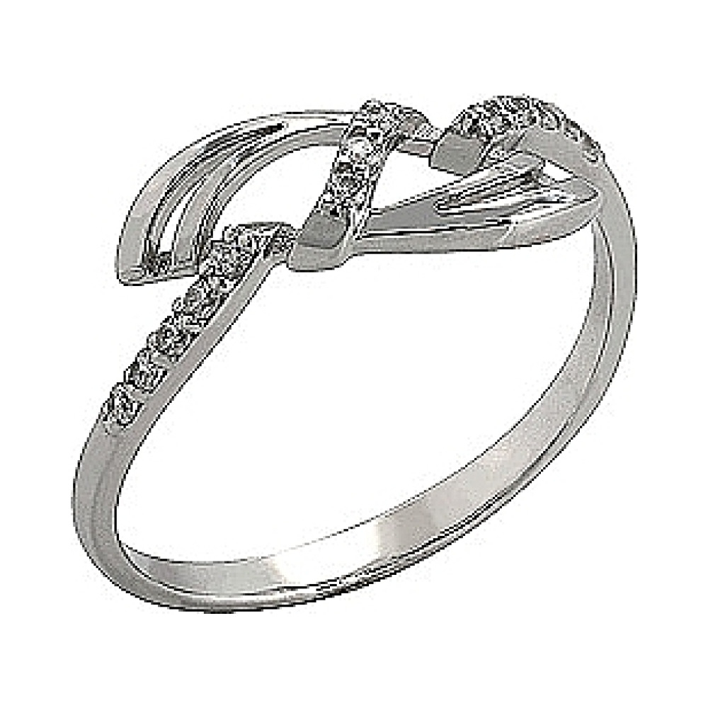 Золотое кольцо с фианитом № 76253