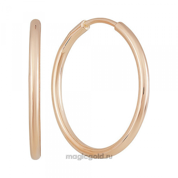 Золотые серьги конго № 156043