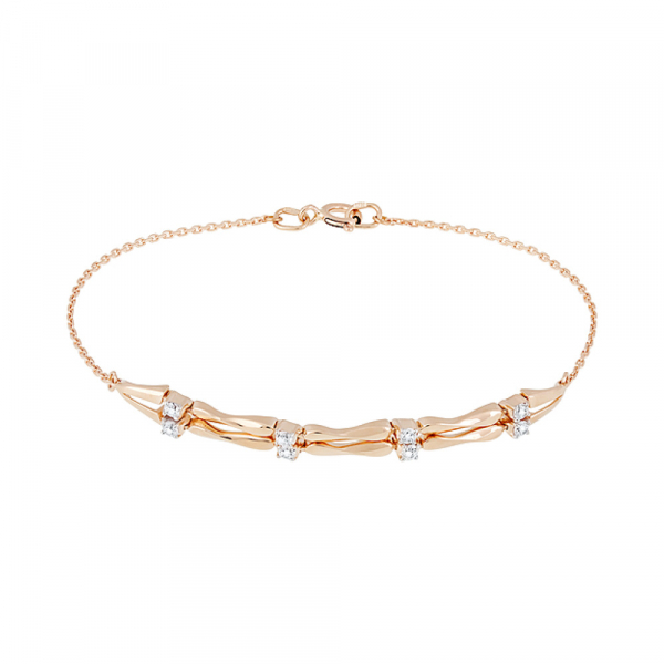 Золотой браслет с фианитами № 130093