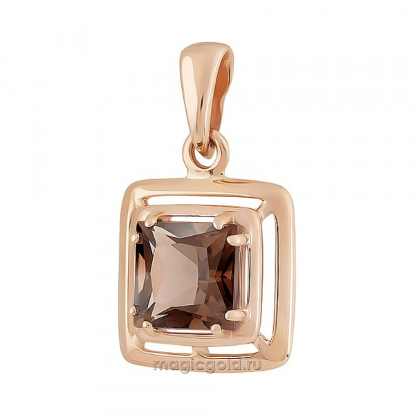 Золотая подвеска с раухтопазом № 160478