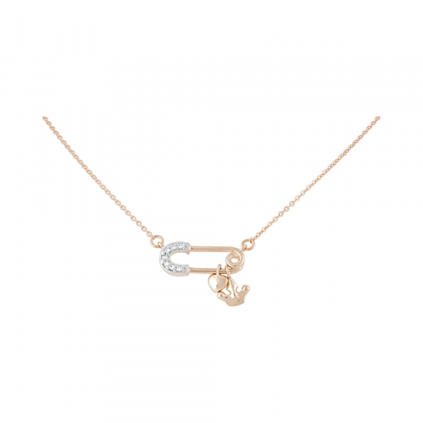 Золотое колье с фианитами № 128418