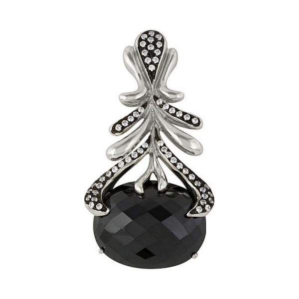 Серебряная подвеска с фианитом № 83166