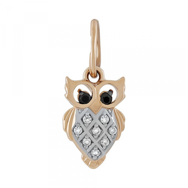 Золотая подвеска с фианитом № 135880