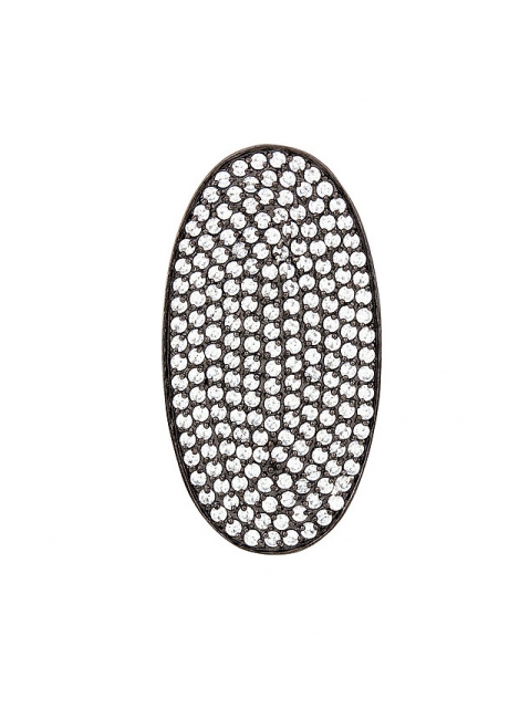 Серебряная подвеска с фианитом и черным покрытием № 118417