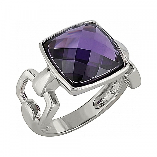 Серебряное кольцо с фианитом № 99901