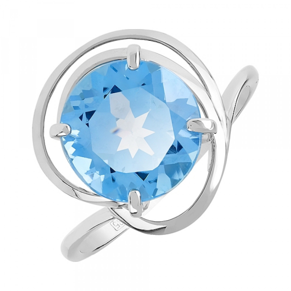 Золотое кольцо с топазом № 110850