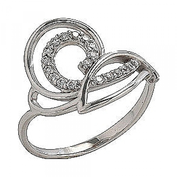 Золотое кольцо с фианитом № 70356