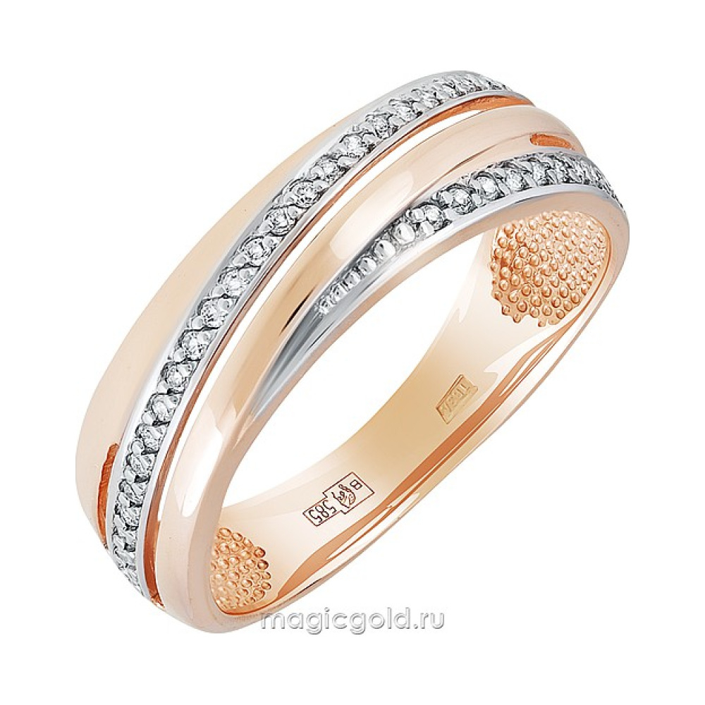 Золотое кольцо с бриллиантом № 139878