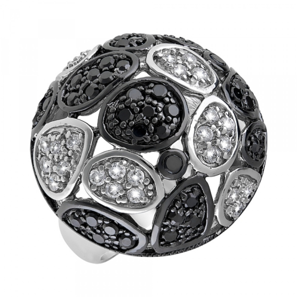 Серебряное кольцо с фианитом № 80899