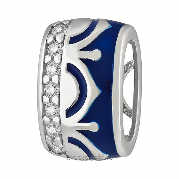 Серебряная подвеска с эмалью и фианитом № 135909