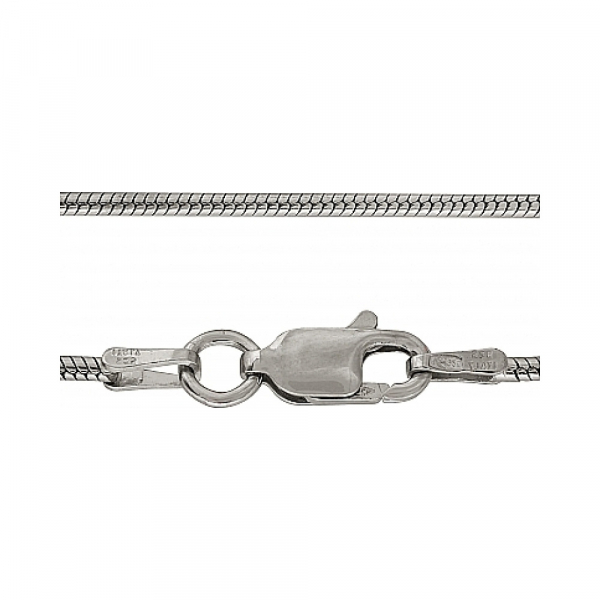 Серебряная цепь снейк мягкий родированная № 94658