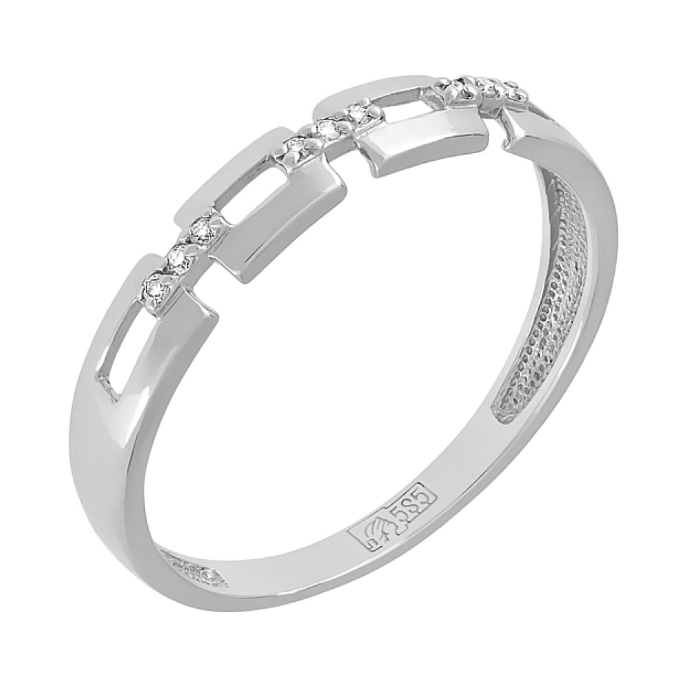 Золотое кольцо с бриллиантом № 105810