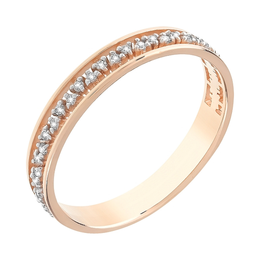 Золотое кольцо с фианитами № 112794