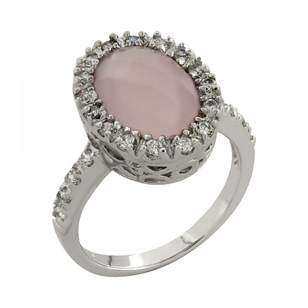 Серебряное кольцо с фианитом № 99452