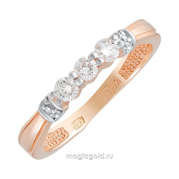 Золотое кольцо с бриллиантом № 160329