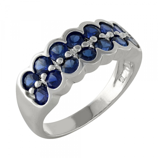 Серебряное кольцо с имитац. корунда № 99914