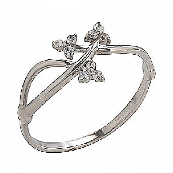 Золотое кольцо с фианитом № 74196