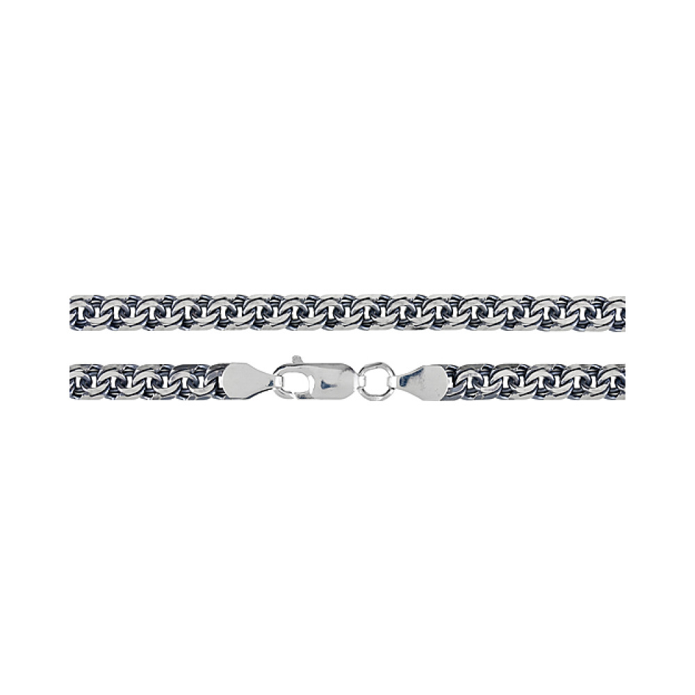 Серебряная цепь гарибальди черн. № 128177