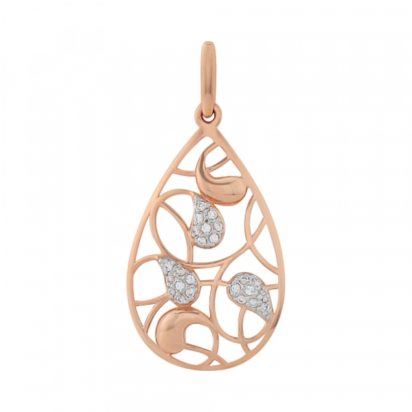 Золотая подвеска с фианитами № 100345