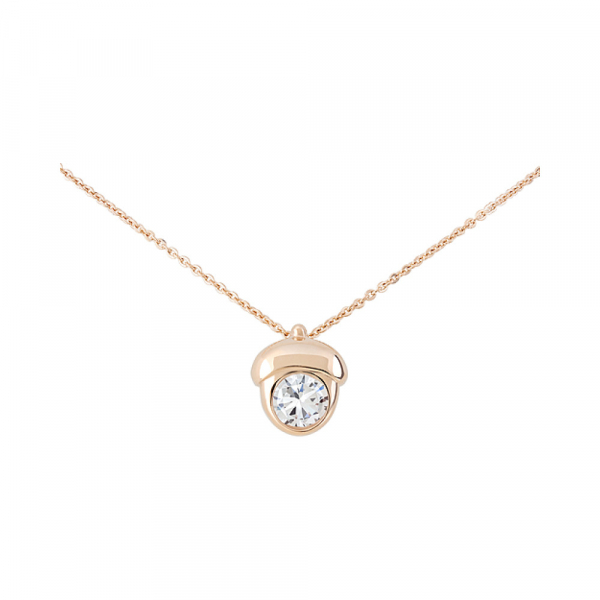 Золотое колье с фианитом № 127833