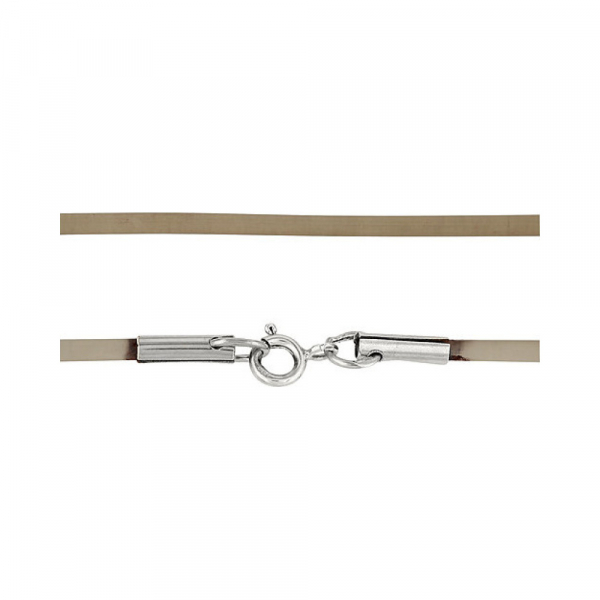 Шнурок каучуковый серебро № 500