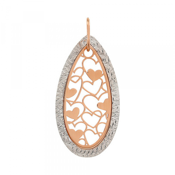 Золотая подвеска без камня с алмазкой № 105231