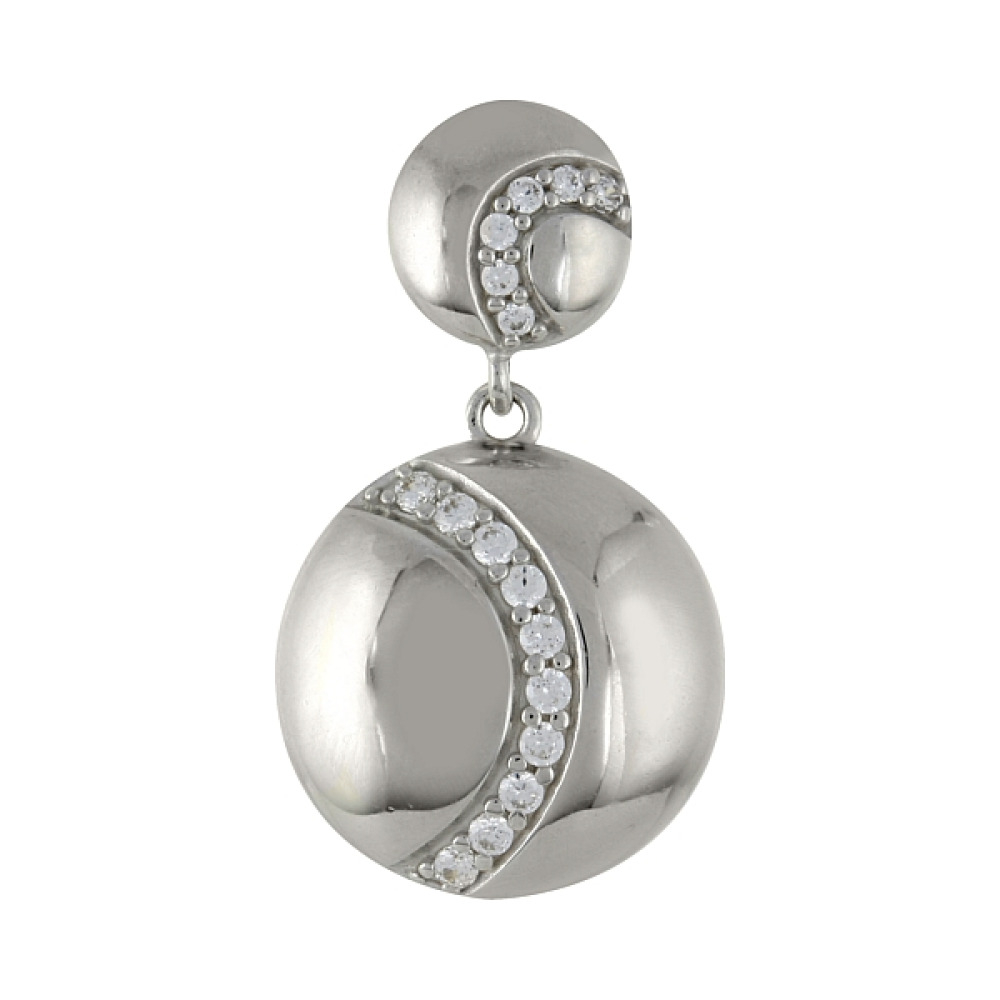 Серебряная подвеска с фианитом № 100283