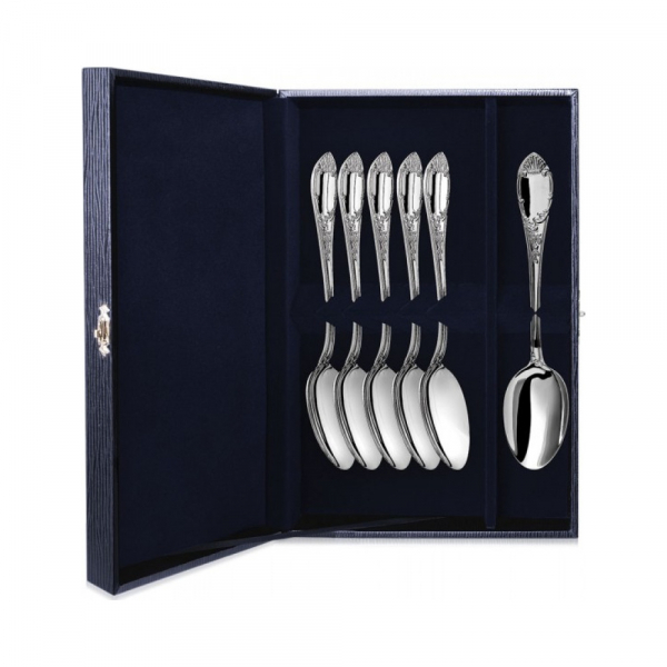 Набор из 6 серебряных десертных ложек «Престиж»