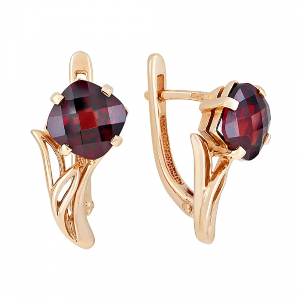 Серьги с гранатом № 25966