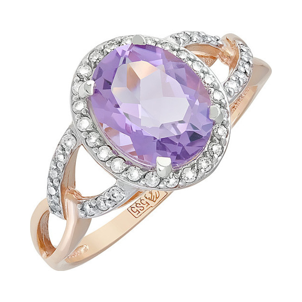 Золотая подвеска с бриллиантом и сапфиром № 115816