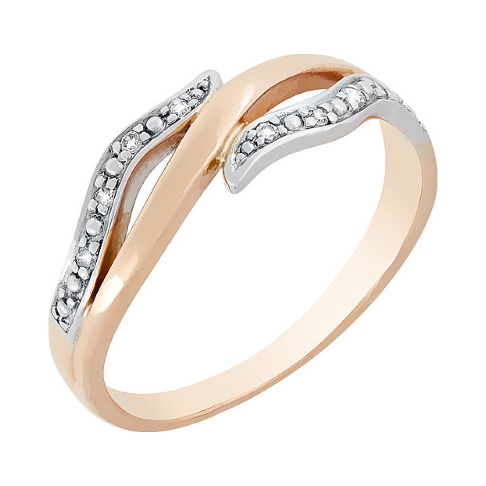 Золотое кольцо с бриллиантом № 3621