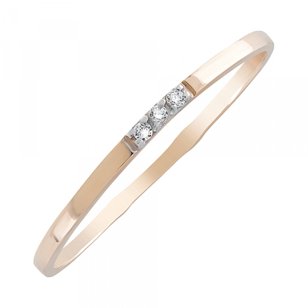 Золотое кольцо с фианитами № 126666