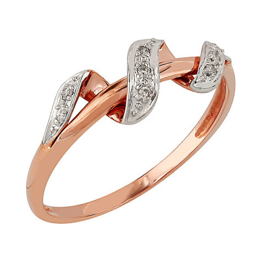 Золотое кольцо с бриллиантом № 96080