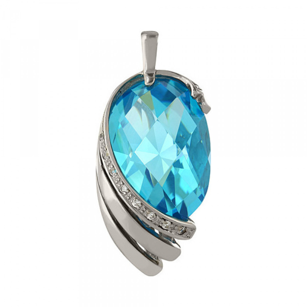 Серебряная подвеска с фианитом № 83786