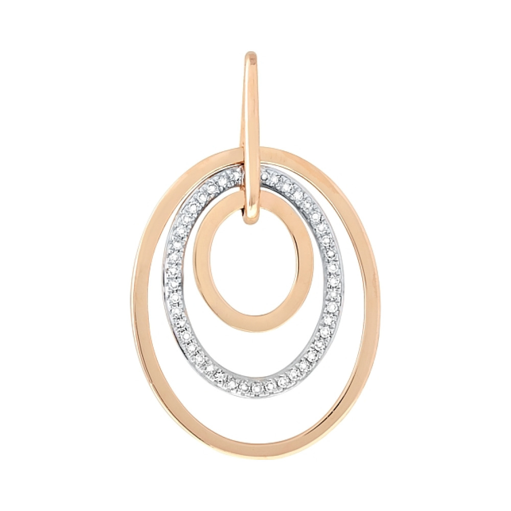 Золотая подвеска с бриллиантами № 112836