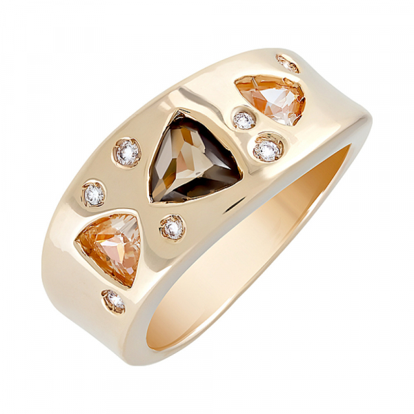  Кольцо с фианитом TED LAPIDUS  № 32449