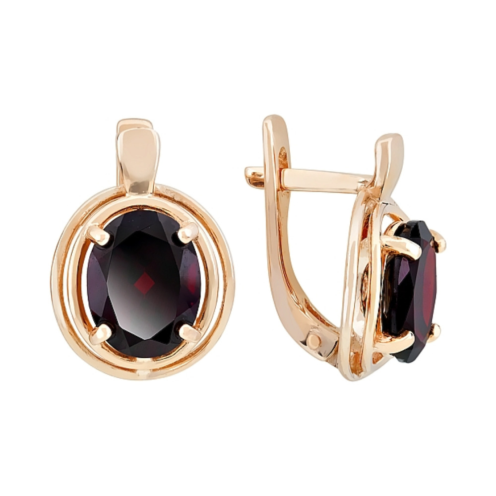 Серьги с гранатом № 110666